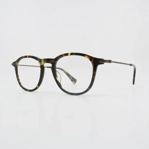 John Varvatos VJV421 47mm Olive Tortoise Oval New Men's Eyeglasses. - Picture 3 of 8